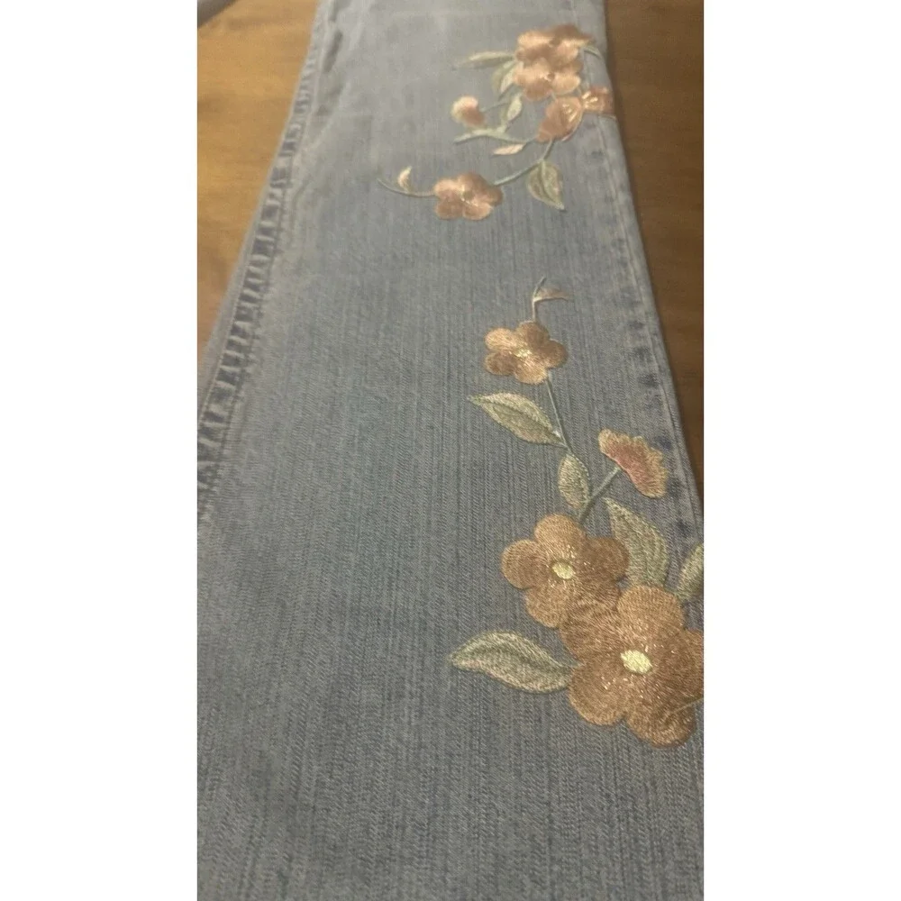 Z. Cavaricci Women's Jeans Embroidered Stretch Vintage Size 10 X 34 NWT - Picture 7 of 9